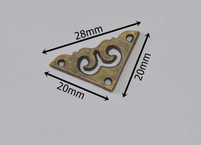 Polished Brass Flat Corner Brace 1½ - prokraft
