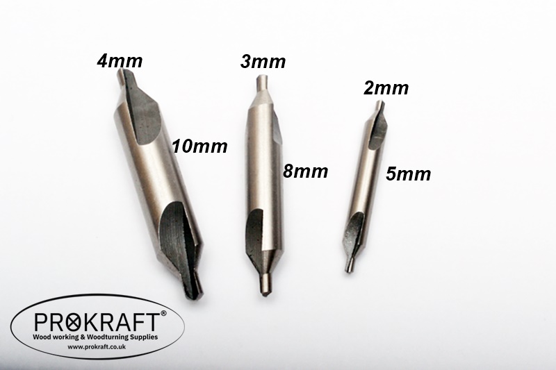 Centre finder drill set HSS - 3 part - prokraft